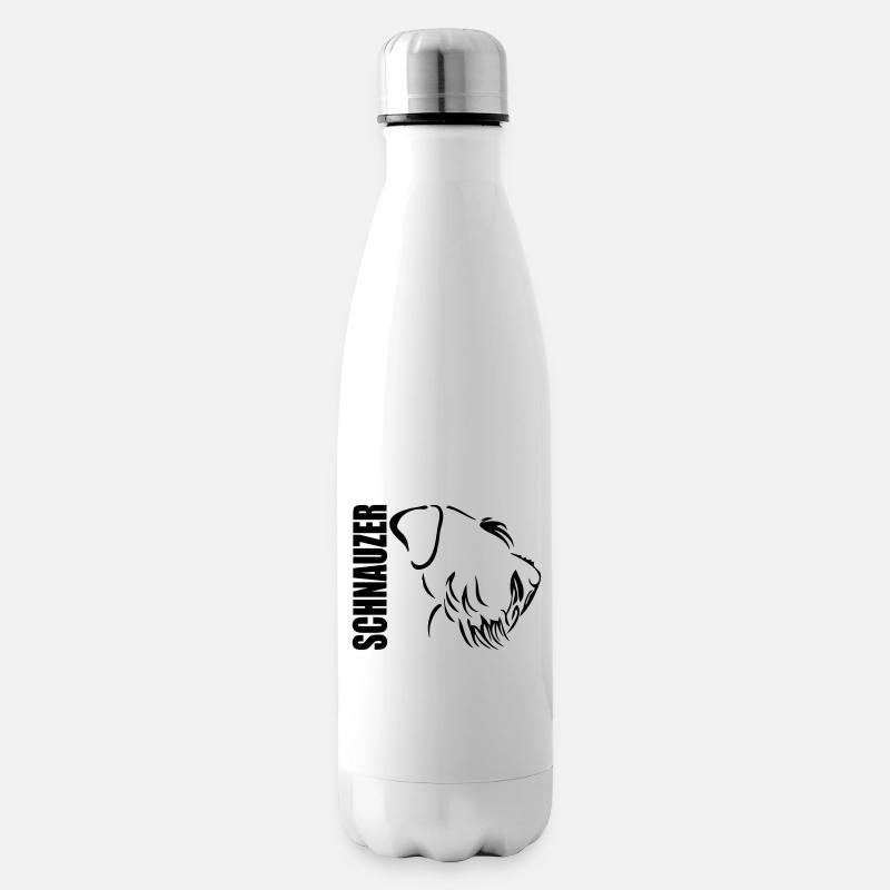 SCHNAUZER Profil Hunde Hund Wilsigns - Isolierflasche - Weiß