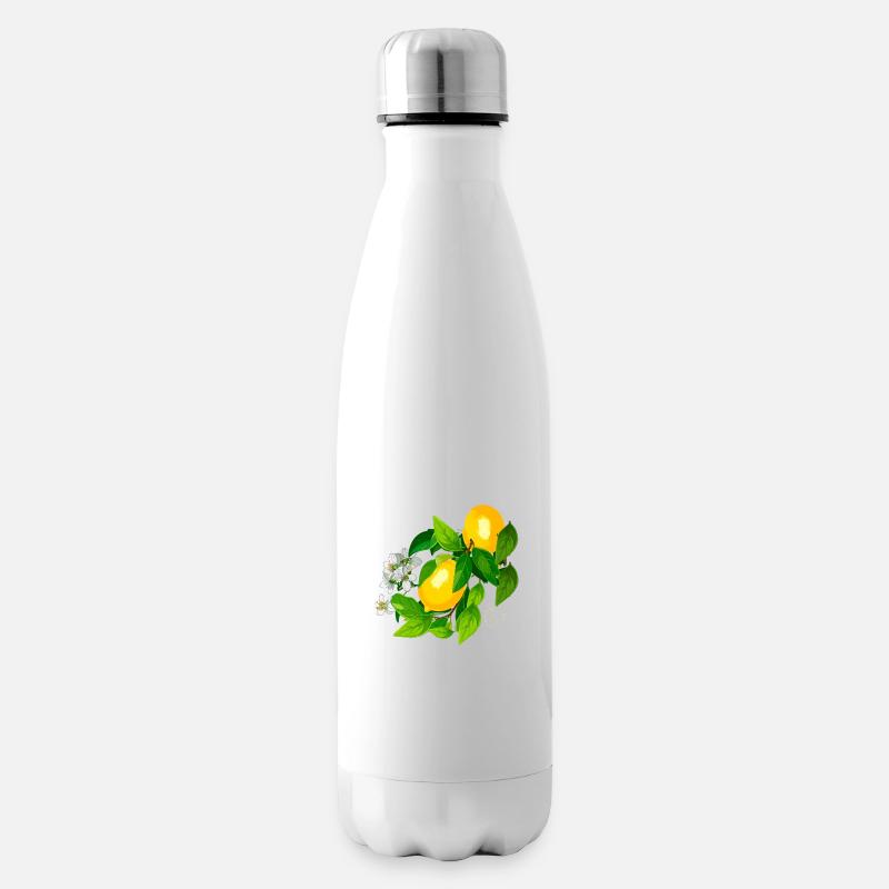 zitrone,amalfi,blüte,illustration, malerei - Isolierflasche - Weiß