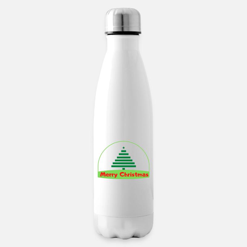 Frohe Weihnachten - Isolierflasche - Weiß