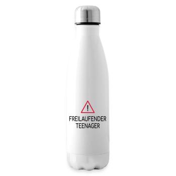 Achtung Freilaufender Teenager - Isolierflasche - Weiß - Rechts
