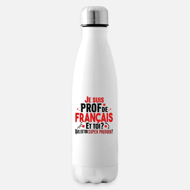 Prof Professeur Français Métier Collège Lycée - Bouteille isotherme - blanc