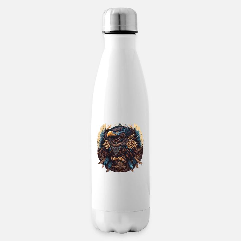 Nomadischer Adler Traumfänger - Isolierflasche - Weiß