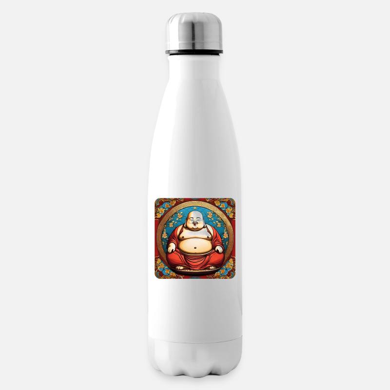 Dicker süßer Buddha - Isolierflasche - Weiß