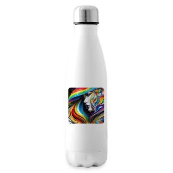 Femme dans le style graffiti - Bouteille isotherme - blanc - Droite