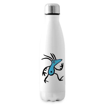 Abstract Blue Creature - Insulated Water Bottle - white - Right