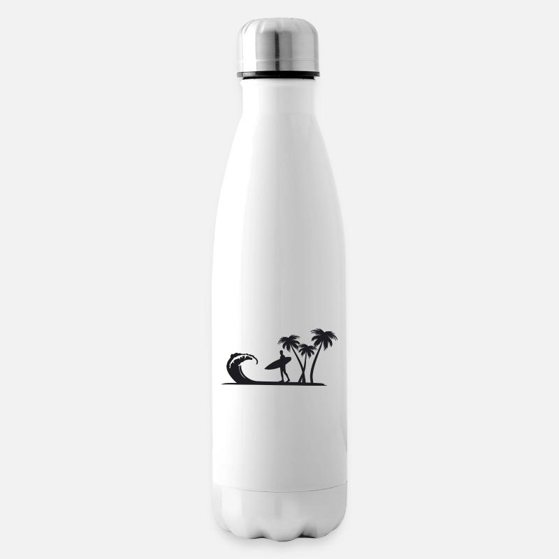 Surfer/surfen - Isolierflasche - Weiß