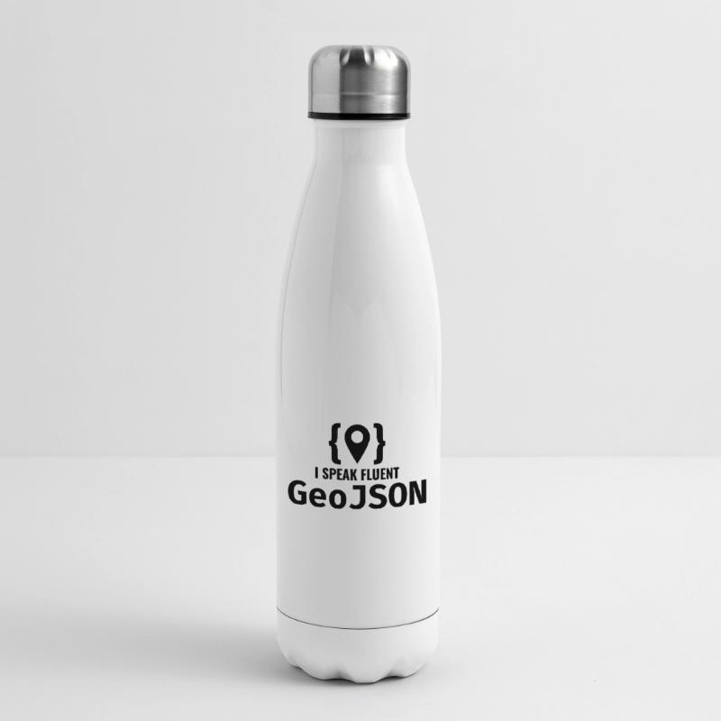 GeoJSON Developer Coder Programmer GIS Mapping Insulated Water Bottle