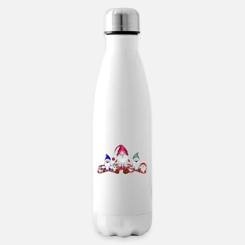 Wichtel Weihnachten - Isolierflasche - Weiß