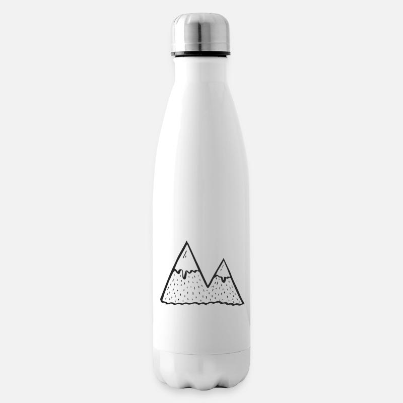 Berge - Isolierflasche - Weiß
