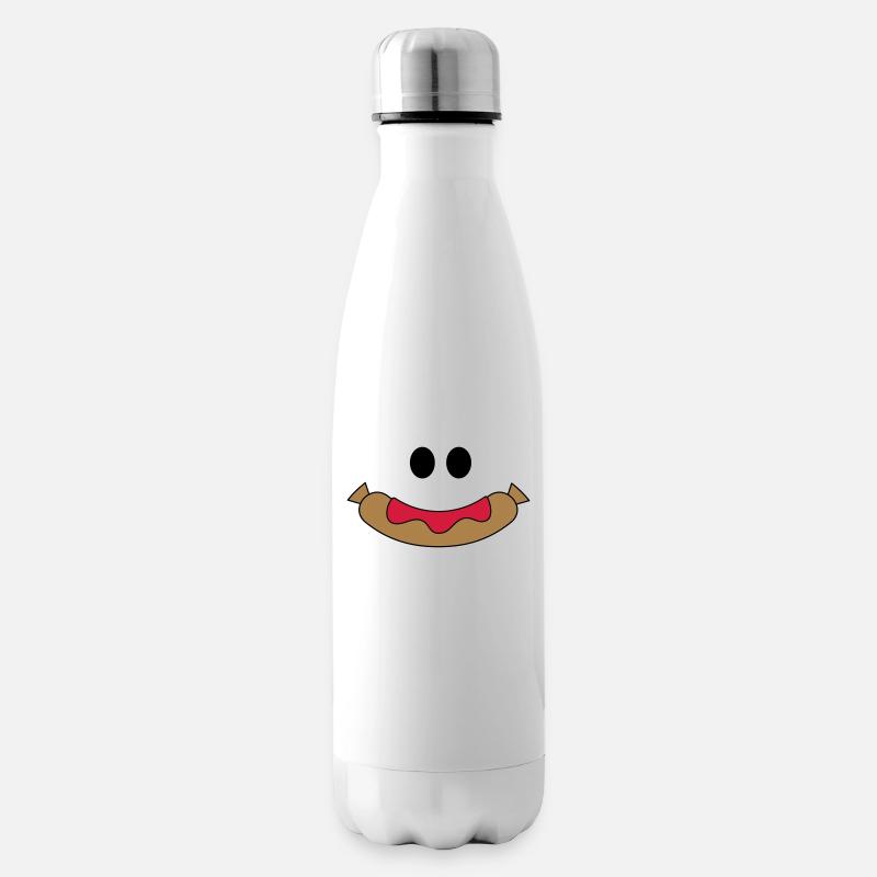 Glückliche Wurst - Isolierflasche - Weiß