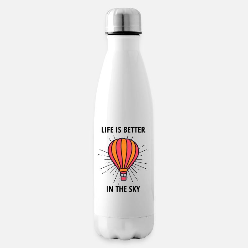 Montgolfière Montgolfière Pilote de montgolfière - Bouteille isotherme - blanc