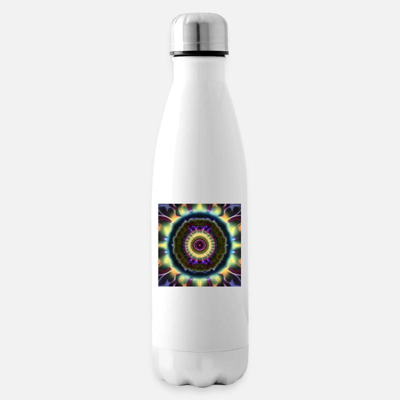 Mandelbrot Mandala in 3D - Isolierflasche - Weiß