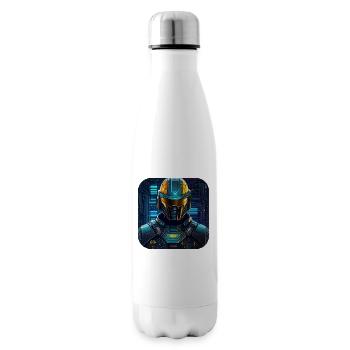 Motif cool du cyberespace - Bouteille isotherme - blanc - Droite