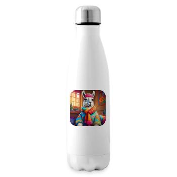 Lama d’hiver frais et confortable - Bouteille isotherme - blanc - Droite