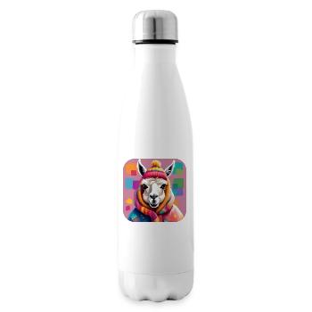 Lama d’hiver cool et confortable - Bouteille isotherme - blanc - Droite