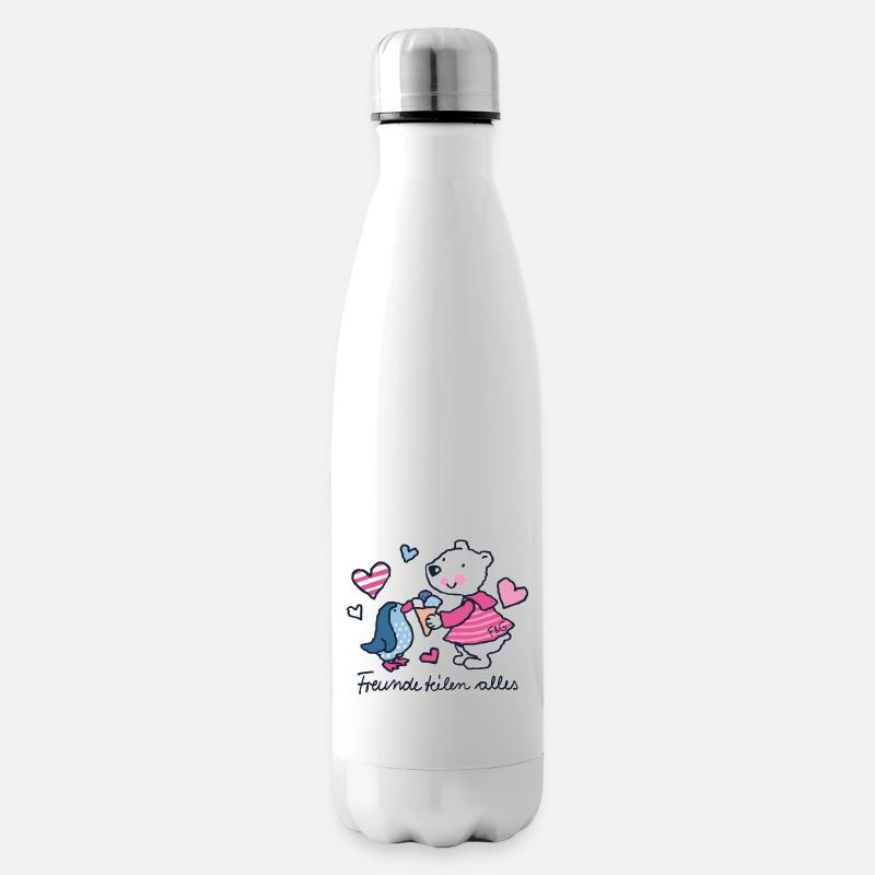 Freunde teilen alles - Isolierflasche - Weiß