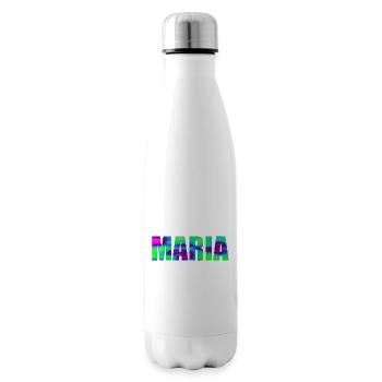 First name Maria in colorful capital letters - Insulated Water Bottle - white - Right