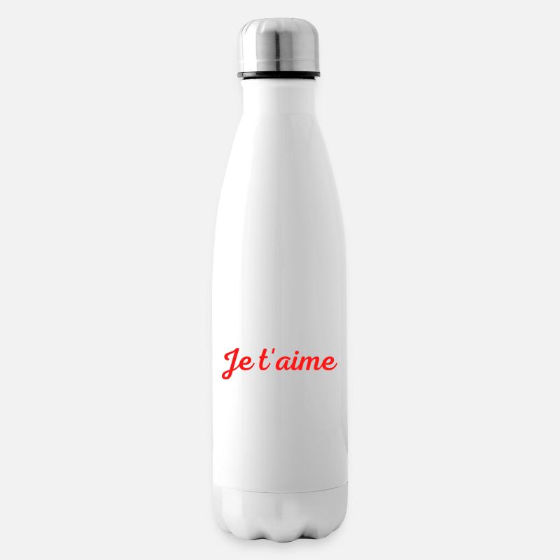 Je t'aime - Bouteille isotherme - blanc
