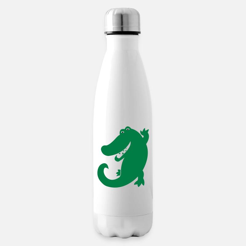 krokodil - Isolierflasche - Weiß