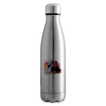 nilpferd hippo geschenk shirt - Isolierflasche - Lightsilver - Rechts