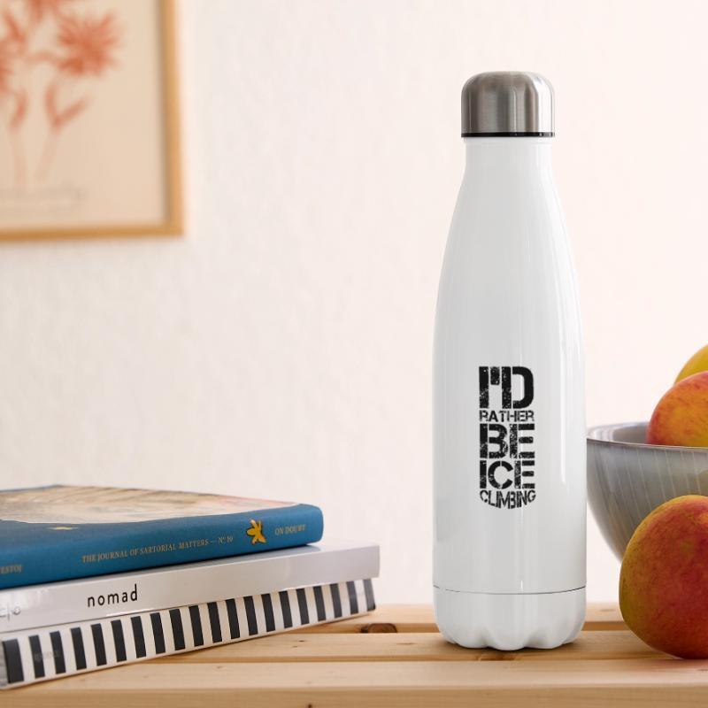 Eisklettern Eistour Eiswand Eiskletterer Eispickel Isolierflasche