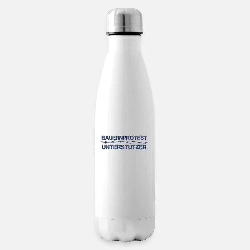Demonstration Landwirt Protest Bauernprotest Bauer - Isolierflasche - Weiß