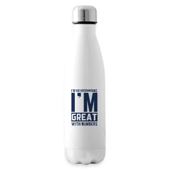 Bookkeeping accountant accounting training team - Insulated Water Bottle - white - Right