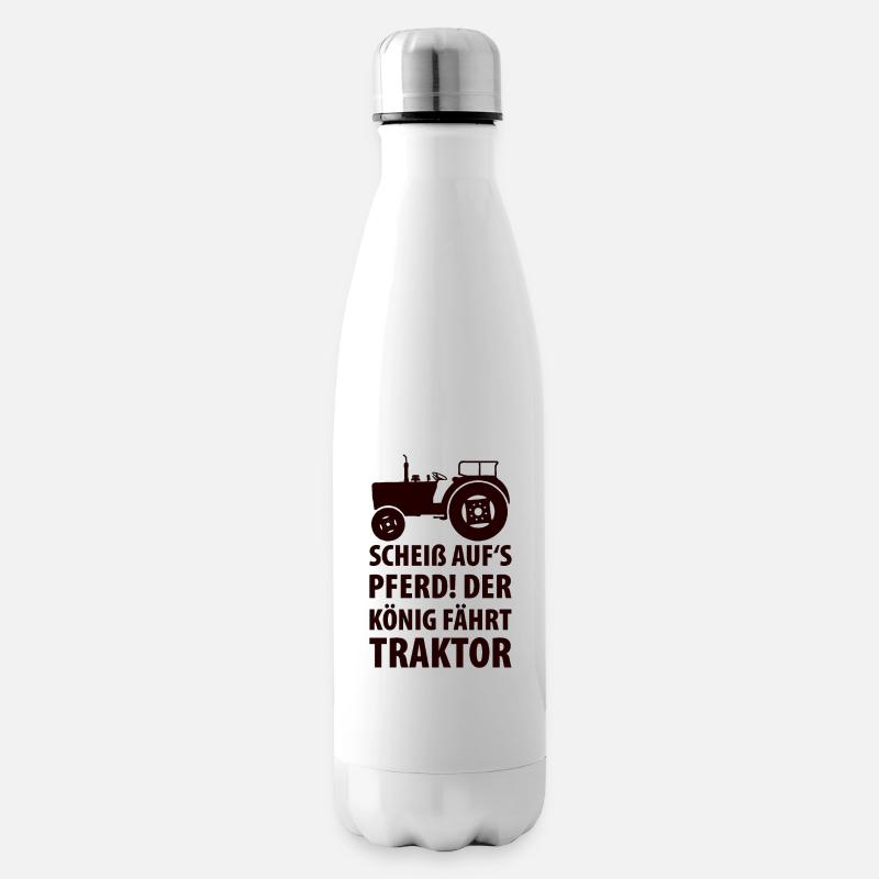 Landwirt Bauer Traktor - Isolierflasche - Weiß