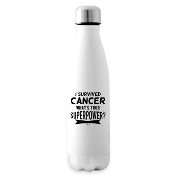 Fuck Cancer thyroid cancer sick - Insulated Water Bottle - white - Right