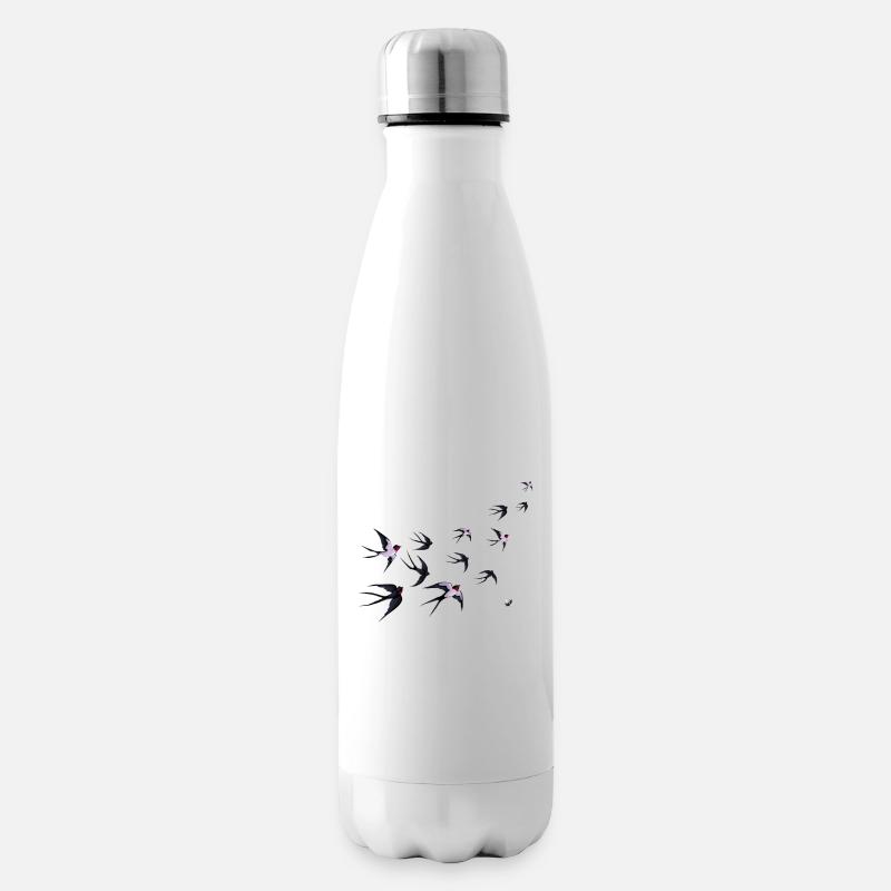 Illustration de l'essaim d'avaler - Bouteille isotherme - blanc
