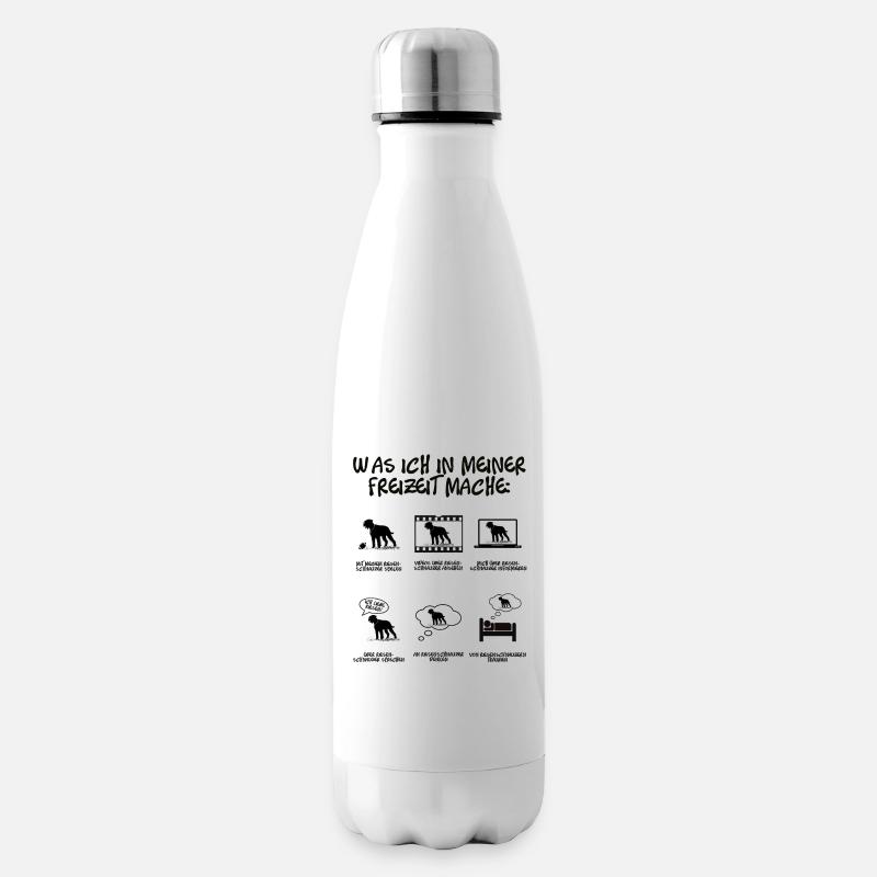 Dinge in meiner Freizeit Riesenschnauzer Hund - Isolierflasche - Weiß