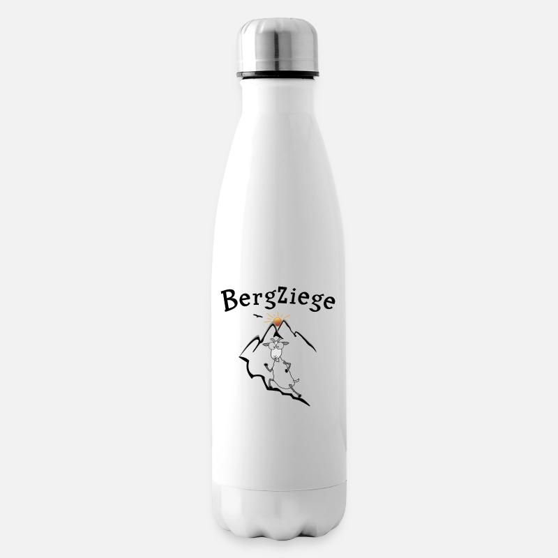 Bergziege Laufen - Isolierflasche - Weiß