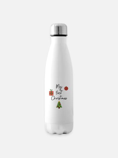 My first Christmas - Insulated Water Bottle - white