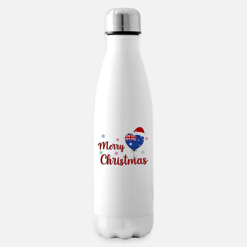 Merry Christmas Australia - Isolierflasche - Weiß