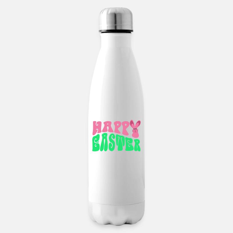 Frohe Ostern - Happy Easter - Isolierflasche - Weiß