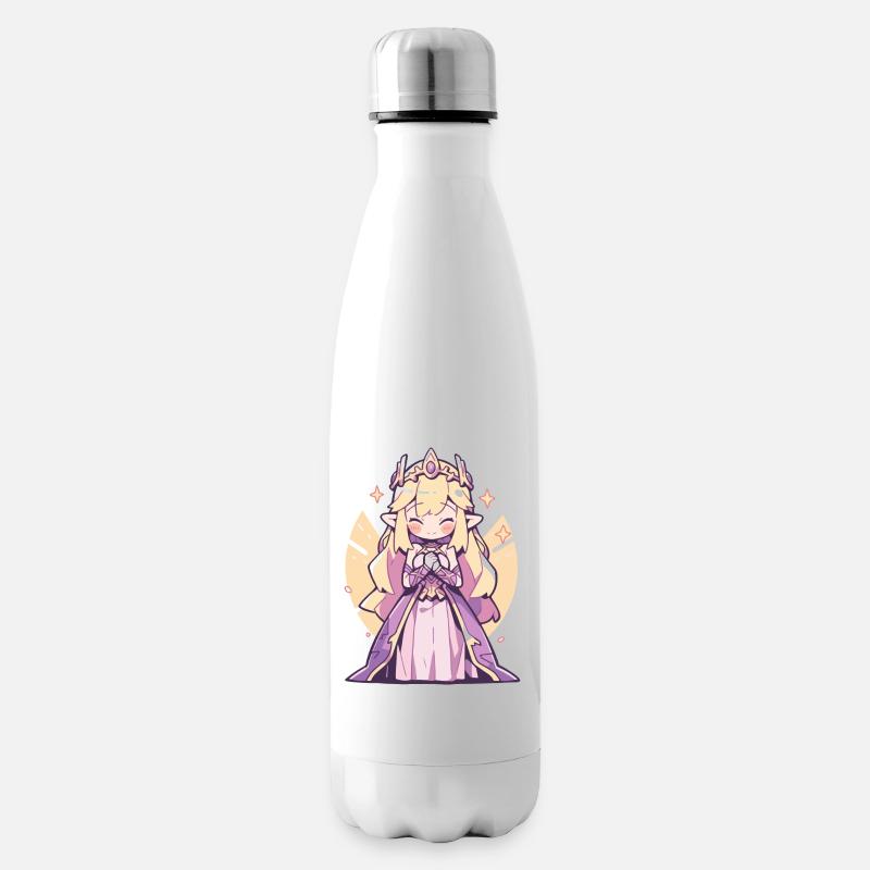 Princesse Chibi mignonne - Conception de conte de fées mignon - Bouteille isotherme - blanc