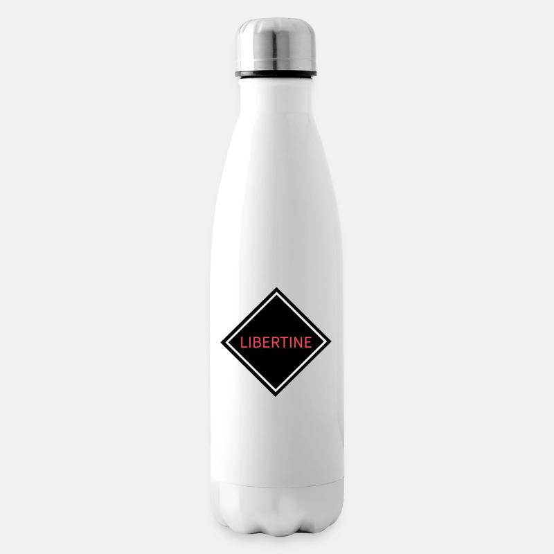 Panneau d’avertissement libertin - Bouteille isotherme - blanc
