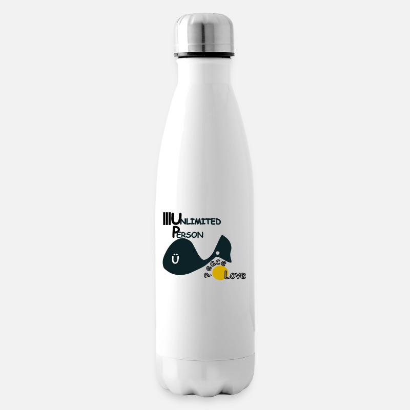 Peace and Love - Isolierflasche - Weiß