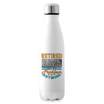 Retired 2025 - Endlich in Rente - Isolierflasche - Weiß - Rechts