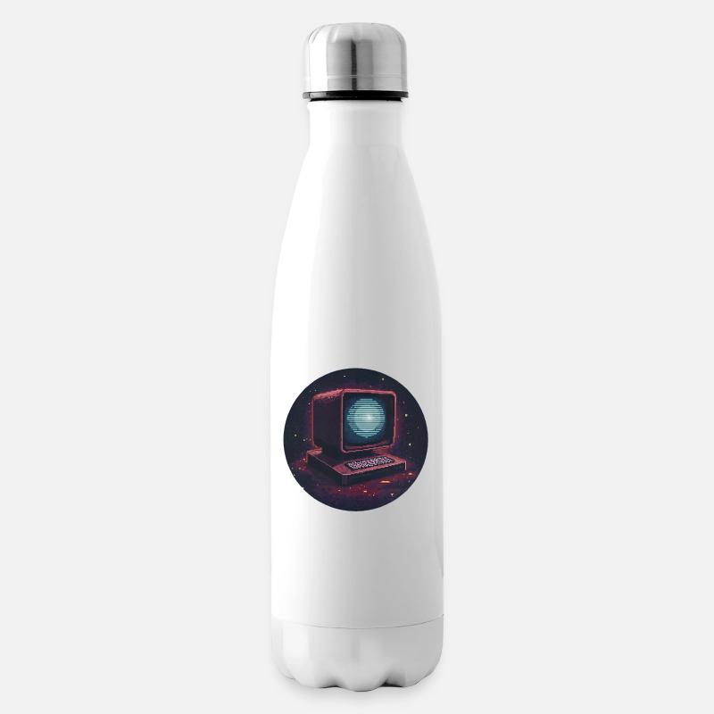 Pixel computer - Insulated Water Bottle - white
