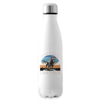 Design amusant du Labrador - Fait amusant Je m’en fiche - Bouteille isotherme - blanc - Droite