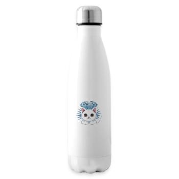 Träume bestehen aus Diamanten, Katzen, Nickerchen - Isolierflasche - Weiß - Rechts