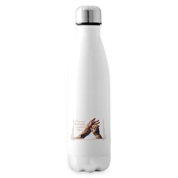 Ein alter Hase führt, ein junger Mann vertraut - Isolierflasche - Weiß - Rechts