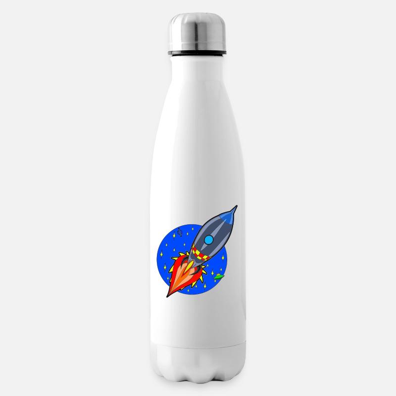 Funny Little Rocket - Isolierflasche - Weiß