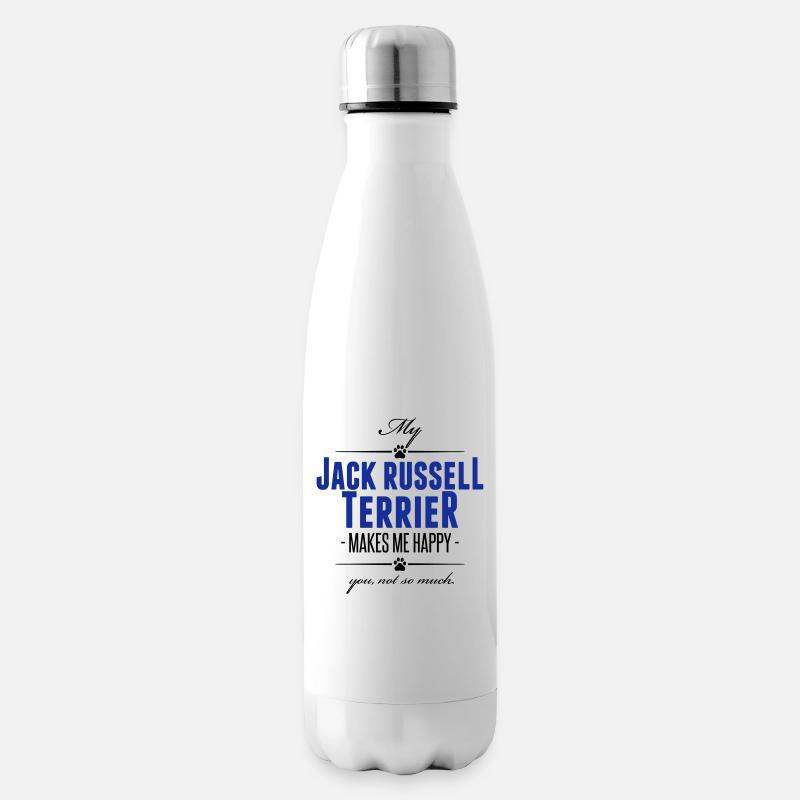 My Jack Russell Terrier makes me happy - Isolierflasche - Weiß