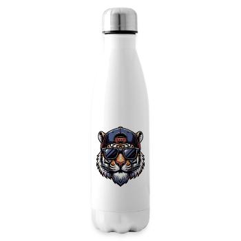 Cool Tiger – style urbain avec du mordant - Bouteille isotherme - blanc - Droite