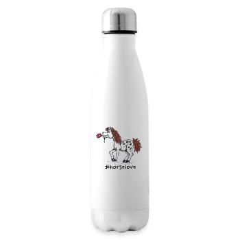 #horselove - empreinte de cheval - Bouteille isotherme - blanc - Droite