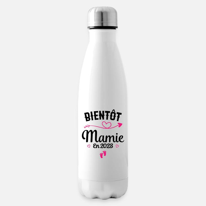 Bientôt future Mamie 2023 - Bouteille isotherme - blanc
