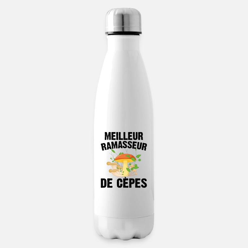 Meilleur Ramasseur De Cèpes Champignon Cadeau Cèpe - Bouteille isotherme - blanc