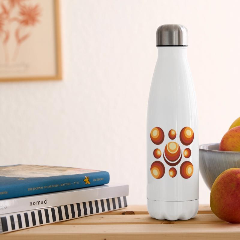 70s Wallpaper Pattern Retro Circle Pattern Insulated Water Bottle